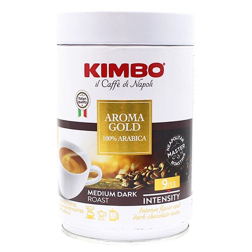 킴보 아로마골드 아라비카100% 분쇄커피 캔 250g